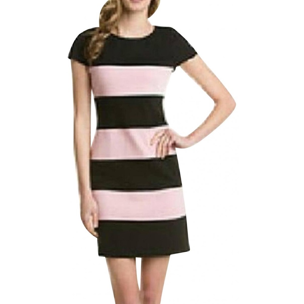Yoana Baraschi light pink and black striped dress small
